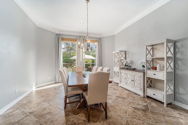 13602 Springmint Dr, Cypress, TX 77429 - dining space with a chandelier and crown molding