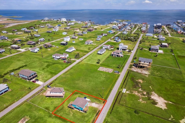 4014 2nd St, Galveston, TX 77554 - view of property location with a large body of water and property parcel outlined