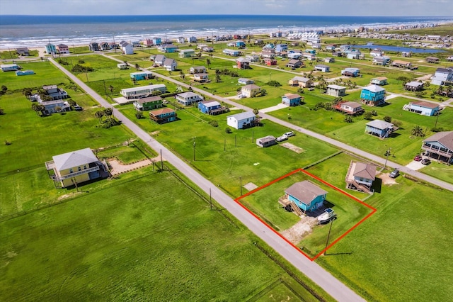 4014 2nd St, Galveston, TX 77554 - aerial view of property's location featuring property parcel outlined and a nearby body of water