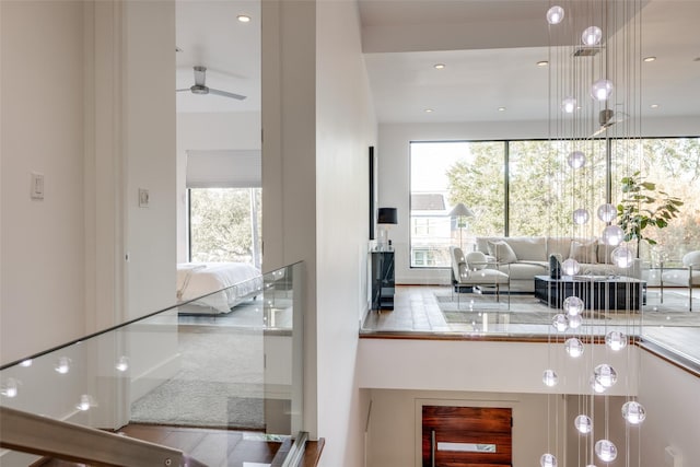 909 Peden St, Houston, TX 77006 - living area featuring healthy amount of natural light and a ceiling fan
