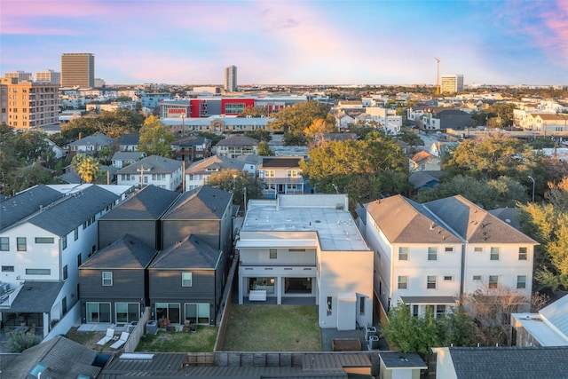 909 Peden St, Houston, TX 77006 - aerial view at dusk of a residential view