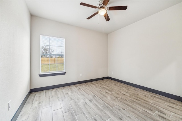 9412 Crofton St, Houston, TX 77016 - unfurnished room featuring light wood-style floors and ceiling fan