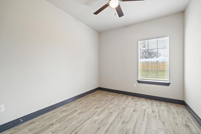 9412 Crofton St, Houston, TX 77016 - empty room with light wood-type flooring and ceiling fan