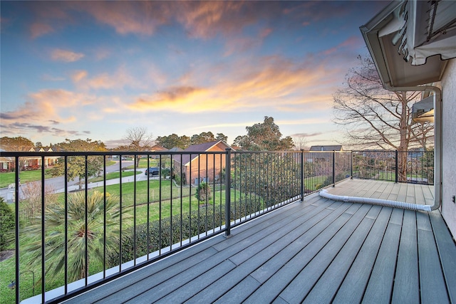 12540 Longmire Lakeview, Conroe, TX 77304 - deck at dusk with a yard