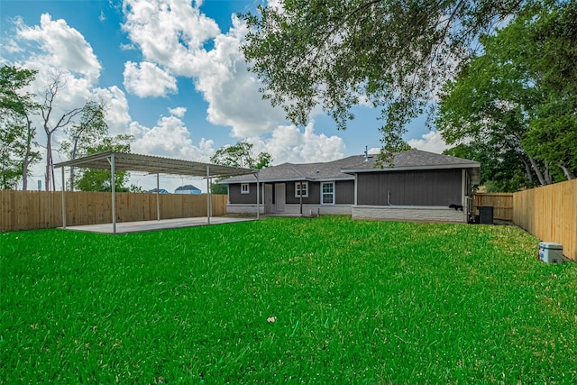 3514 Fuqua St, Houston, TX 77047 - back of property featuring a patio and a fenced backyard