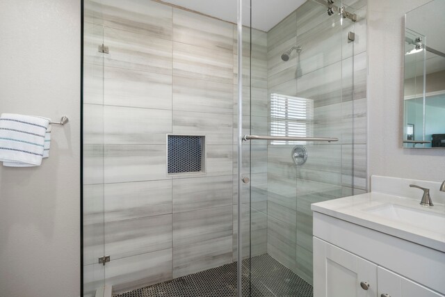 23401 Termini San Luis Pass Rd, Galveston, TX 77554 - full bathroom featuring vanity and a shower stall