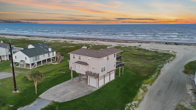 23401 Termini San Luis Pass Rd, Galveston, TX 77554 - view of subject property with waterfront with a beach