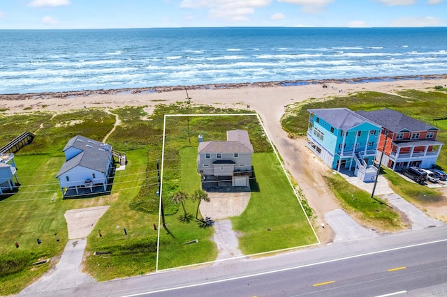 23401 Termini San Luis Pass Rd, Galveston, TX 77554 - aerial view of property's location with property boundaries highlighted and a large body of water