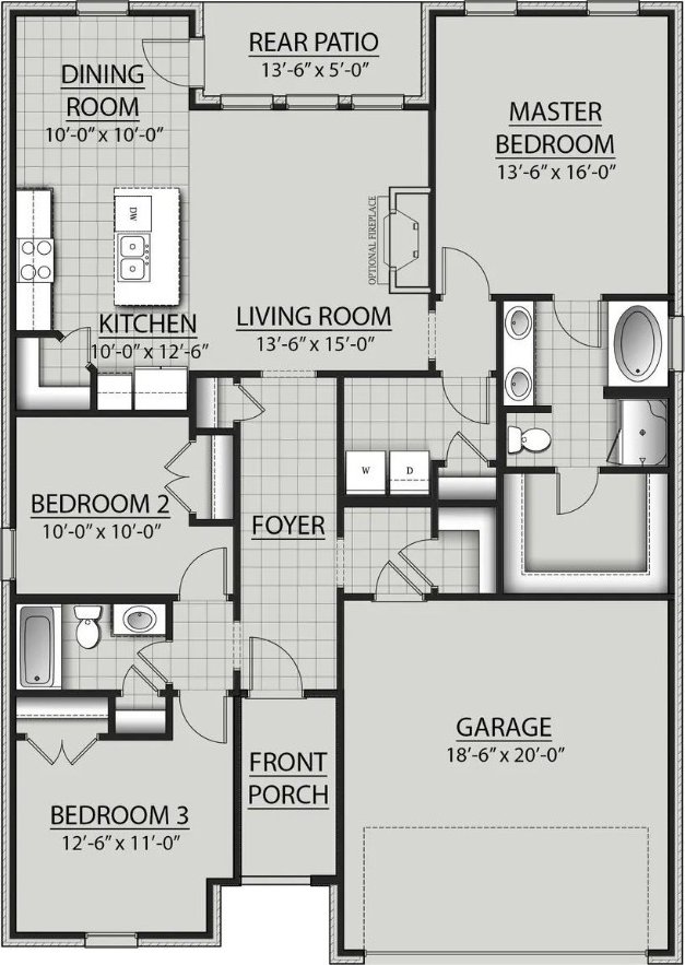 6715 Arbor Way, Orange, TX 77630 - view of room layout