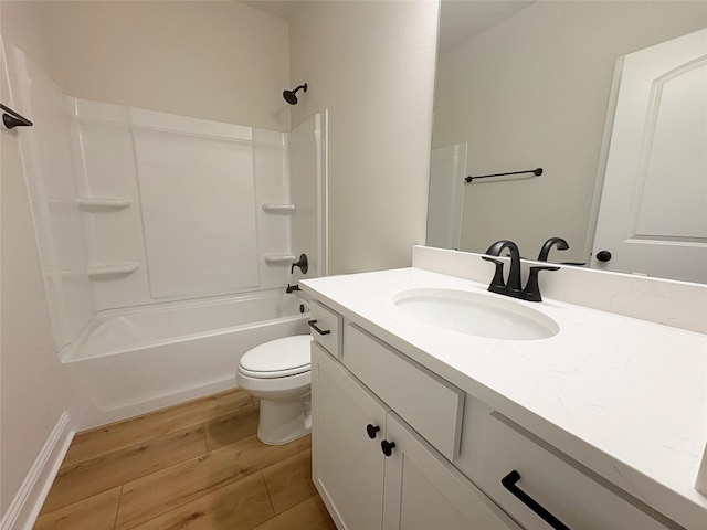 6715 Arbor Way, Orange, TX 77630 - full bath featuring vanity, bathing tub / shower combination, and wood finished floors