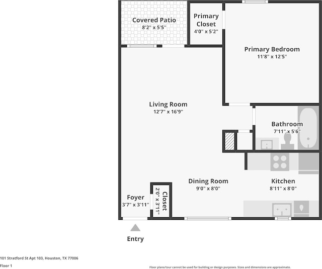 101 Stratford St Unit 103, Houston, TX 77006 - view of room layout