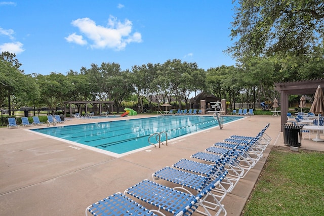 5814 Ashley Spring Ct, Katy, TX 77494 - community pool featuring a pergola and a patio