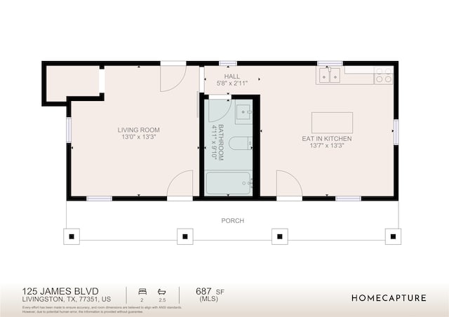 125 James Blvd, Livingston, TX 77351 - view of room layout
