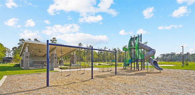 5434 Magnolia Heath Ln, Spring, TX 77373 - communal playground with ceiling fan