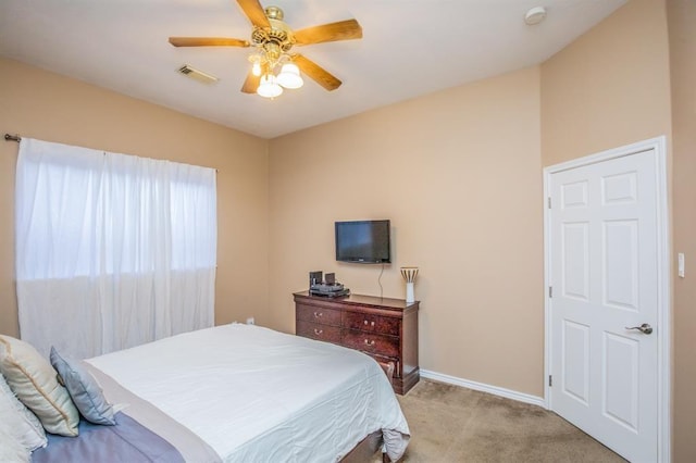 6242 Agassi Ace Ct, Spring, TX 77379 - bedroom featuring light colored carpet and ceiling fan