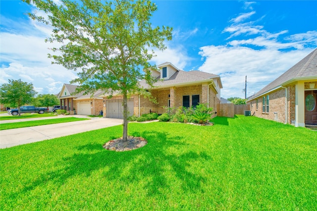 4719 Echo Bay Dr, Baytown, TX 77523 - view of front facade with brick siding, driveway, and a garage