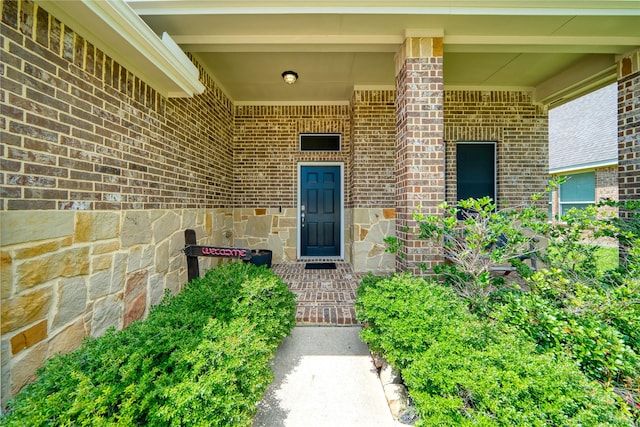 4719 Echo Bay Dr, Baytown, TX 77523 - entrance to property featuring brick siding and stone siding
