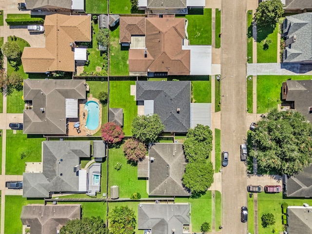 1517 Van Buren Dr, Deer Park, TX 77536 - aerial perspective of suburban area with a pool
