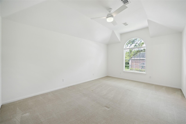 13418 Pristine Park Dr, Houston, TX 77041 - additional living space with lofted ceiling, ceiling fan, and light colored carpet