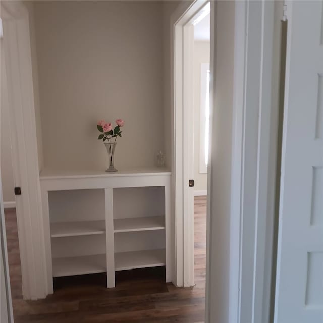 7924 Elvera St, Houston, TX 77012 - hall with dark wood finished floors