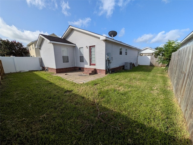 21402 Berry Ridge Ln, Tomball, TX 77375 - back of house with a fenced backyard, a patio, and crawl space