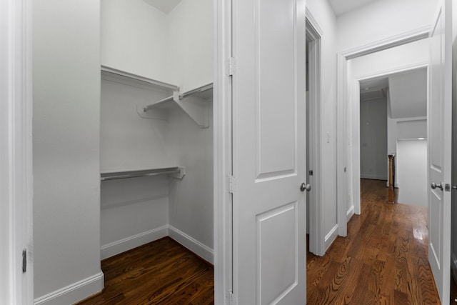 1038 E 29th St, Houston, TX 77009 - spacious closet with dark wood-style floors