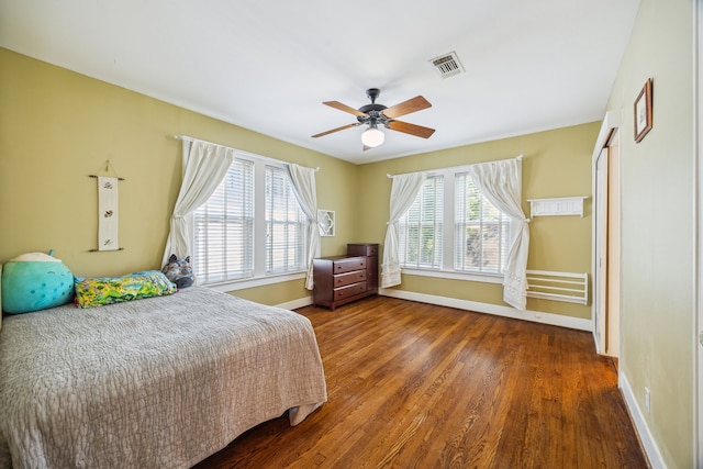 1731 Marshall St, Houston, TX 77098 - bedroom with wood finished floors and ceiling fan
