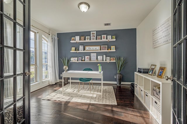 20210 Mariposa Blue Ln, Cypress, TX 77433 - office space with wood finished floors and french doors