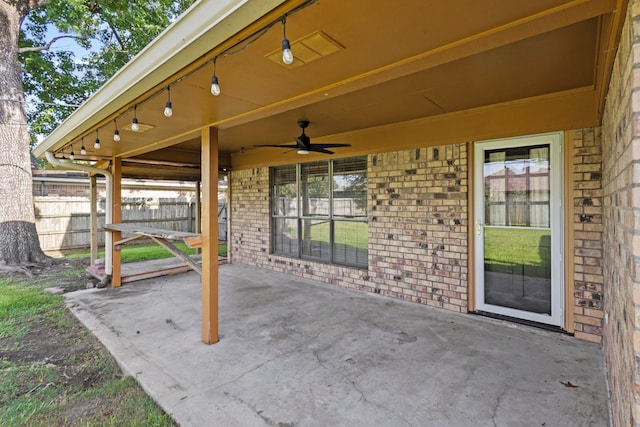 6995 Limerick Dr, Beaumont, TX 77706 - view of patio / terrace with ceiling fan