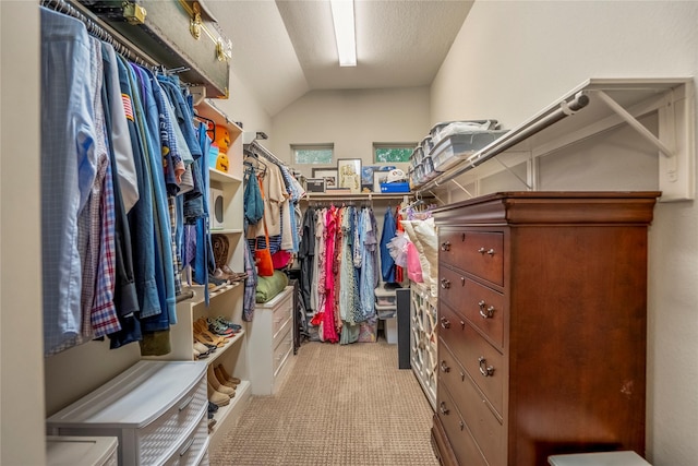 31218 Redwood Manor Ct, Spring, TX 77386 - walk in closet with lofted ceiling and carpet floors