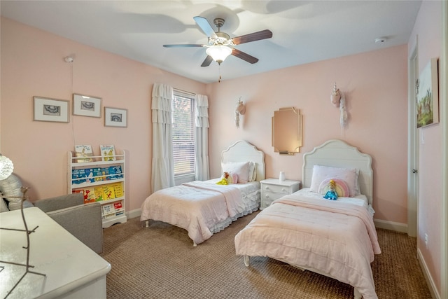 31218 Redwood Manor Ct, Spring, TX 77386 - bedroom with carpet floors and a ceiling fan