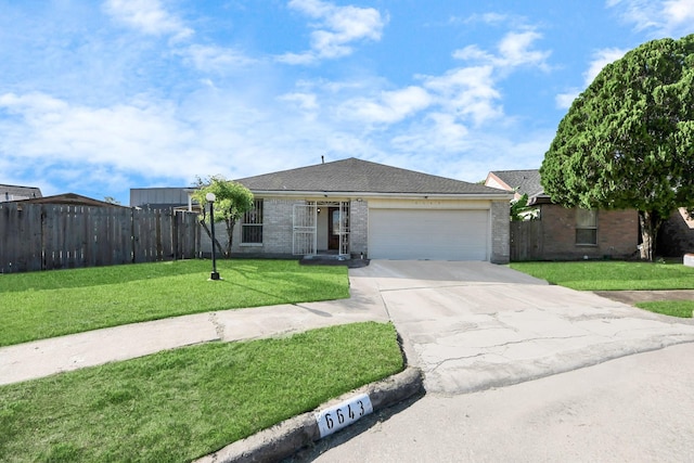 6643 Briar Glade Dr, Houston, TX 77072 - ranch-style home with a garage, concrete driveway, and brick siding