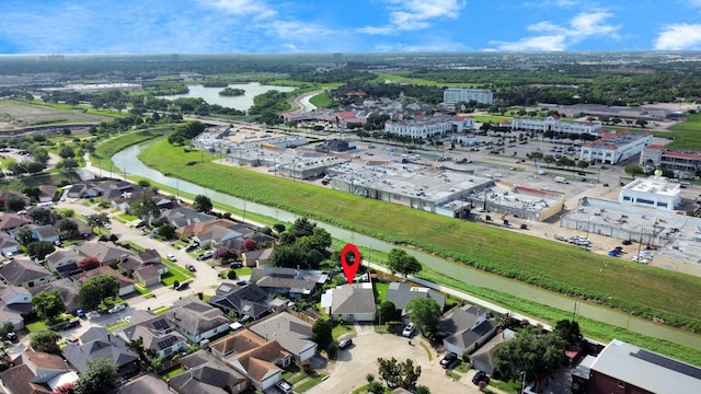 6643 Briar Glade Dr, Houston, TX 77072 - aerial view of property's location featuring a nearby body of water