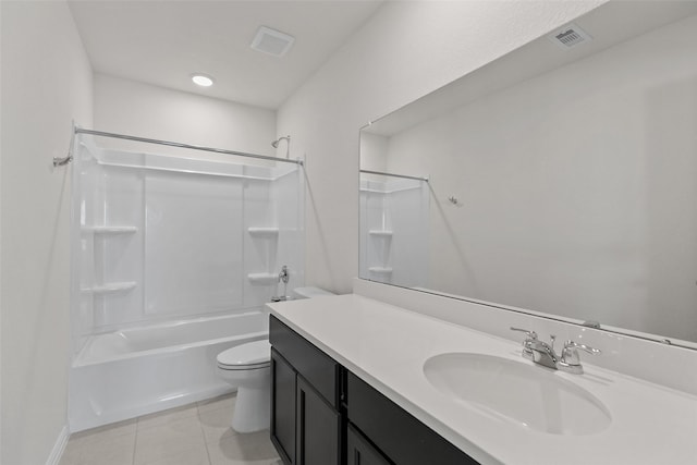 4625 Peony Green Dr, Katy, TX 77493 - bathroom with vanity, tile patterned flooring, and  shower combination