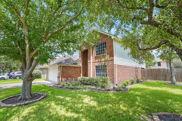 5003 Blanco Dr, Pearland, TX 77584 - traditional-style home featuring brick siding, a garage, and concrete driveway