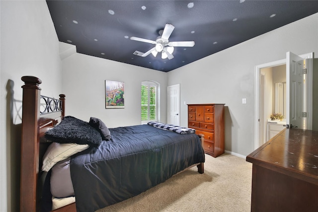 23815 Enchanted Xing, Katy, TX 77494 - bedroom with light carpet and ceiling fan
