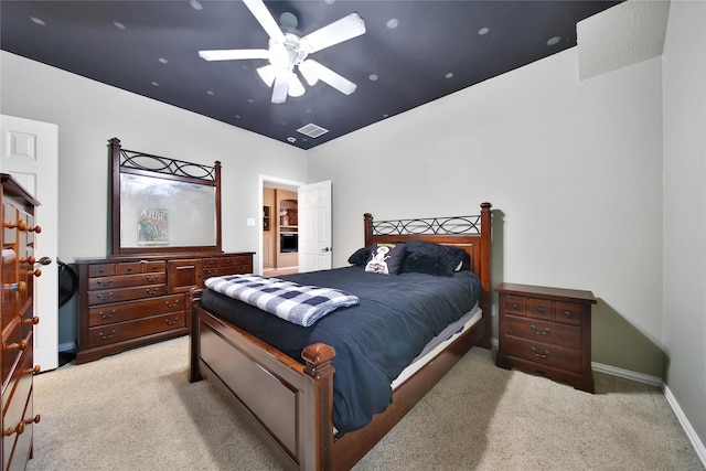 23815 Enchanted Xing, Katy, TX 77494 - bedroom featuring light colored carpet and ceiling fan