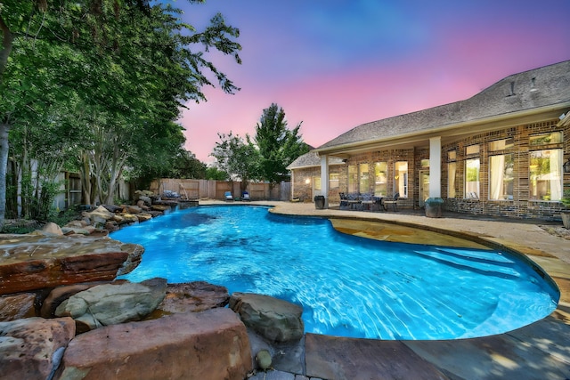 23815 Enchanted Xing, Katy, TX 77494 - view of pool featuring a fenced backyard and a patio