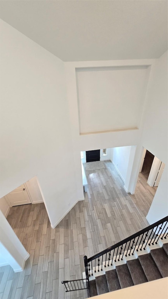 505 Ozark Ct, League City, TX 77573 - stairway with wood finished floors and a fireplace