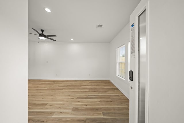 6206 Lyndhurst Dr, Houston, TX 77087 - spare room with recessed lighting, light wood finished floors, and ceiling fan