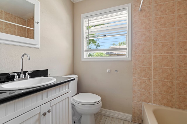 8631 Alcott Dr, Houston, TX 77080 - full bathroom featuring vanity and shower / tub combination