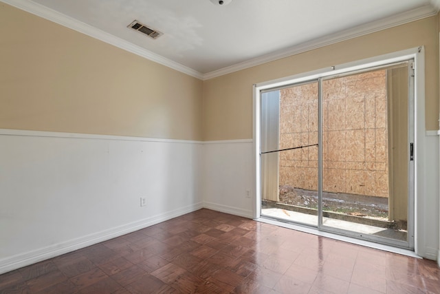 8631 Alcott Dr, Houston, TX 77080 - empty room featuring crown molding and baseboards