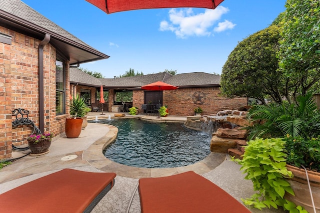 12218 Johns Enterprise Ct, Cypress, TX 77433 - view of pool with a patio area