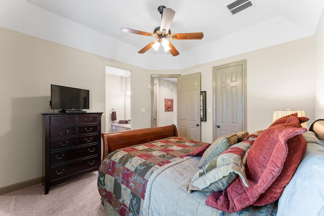 12218 Johns Enterprise Ct, Cypress, TX 77433 - bedroom featuring light carpet, ceiling fan, and a closet