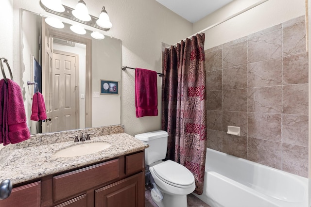 12218 Johns Enterprise Ct, Cypress, TX 77433 - full bath featuring vanity, shower / bath combo, and a textured wall