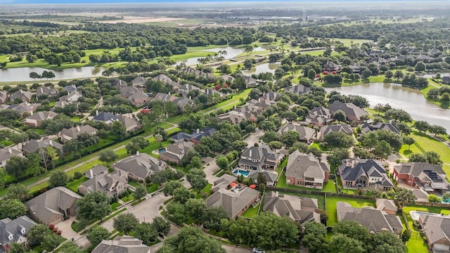12218 Johns Enterprise Ct, Cypress, TX 77433 - aerial view of residential area featuring a large body of water