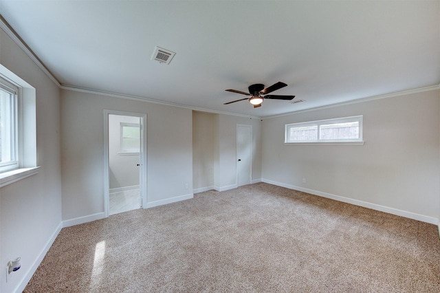 8822 Rowan Ln, Houston, TX 77036 - unfurnished bedroom featuring carpet flooring, crown molding, and a ceiling fan