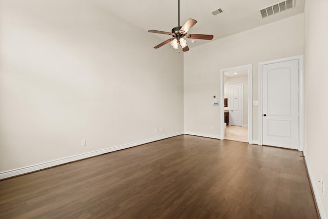 1719 Quail Ridge Dr, Katy, TX 77493 - spare room with a ceiling fan and dark wood-style flooring