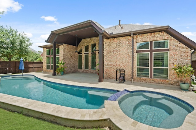 1719 Quail Ridge Dr, Katy, TX 77493 - view of pool with a patio and a pool with connected hot tub