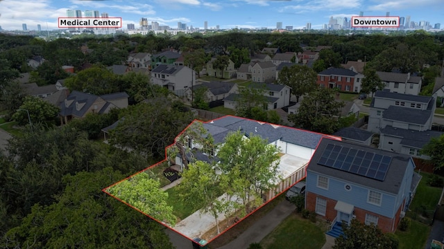3343 Tampa St, Houston, TX 77021 - view of urban area with property parcel outlined